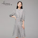 Haiermans Summer Silk Flower Waist Dress Dress Mulberry Silk Litto Large Sleeping Sleeping Women's Skirt Tea Back Skirt