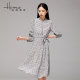 Haiermans Summer Silk Flower Waist Dress Dress Mulberry Silk Litto Large Sleeping Sleeping Women's Skirt Tea Back Skirt