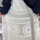 Women's 2025 Spring New French Solid Color Hook-Flower Hollow Long Skirt Loose and versatile age-reducing high-waisted skirt