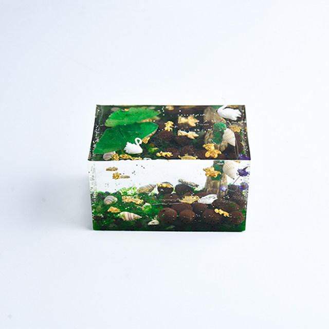 Rongtai diy crystal glue mold handmade cuboid amber specimen landscaping mirror jewelry ornaments