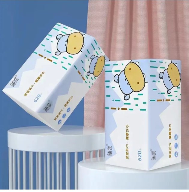 
600*8 pack/carton, thickened 4-layer maternal and child household napkins, student toilet paper, 150 pieces