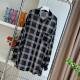 Starry Sky Flash Plaid Sunscreen 0085# Summer Long Sleeve Loose Air Conditioning Shirt Casual Mid-Length Plaid Shirt Top