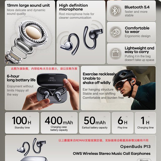 REMAX Rule OWS Open True Wireless Headphones Not In-Ear Conducting ...