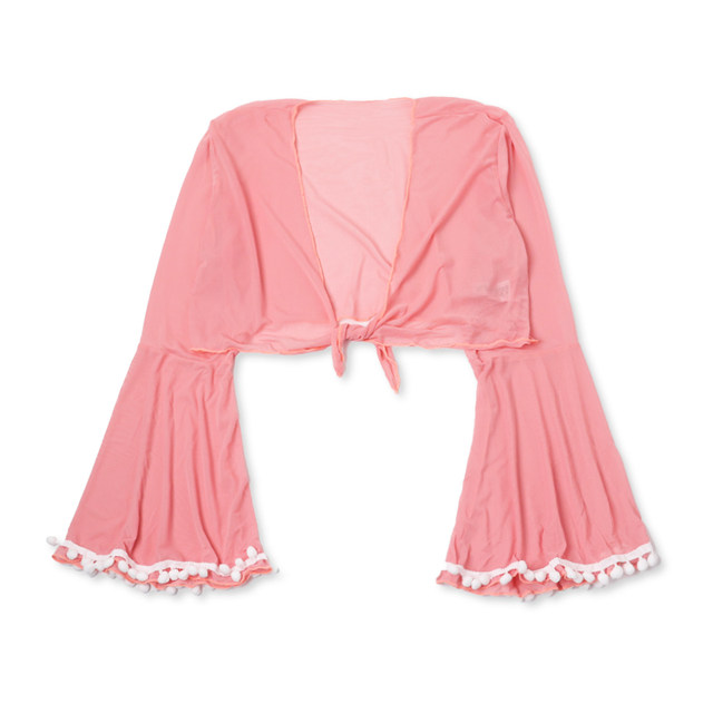 Foreign trade export girls split swimsuits sweet pink student girls triangle bikini big children's shirt swimsuit
