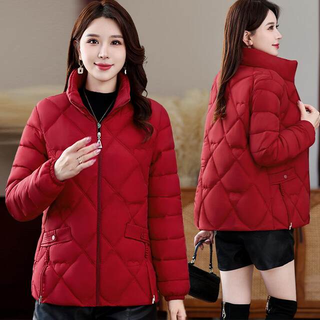 Waterproof middle-aged mother autumn and winter coat cotton coat fashionable thickened cotton jacket new style middle-aged and elderly women's winter down cotton jacket