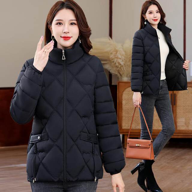 Waterproof middle-aged mother autumn and winter coat cotton coat fashionable thickened cotton jacket new style middle-aged and elderly women's winter down cotton jacket