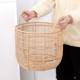 Imitation rattan handmade waterproof round rattan basket handle movable dirty clothes basket storage basket natural style storage basket