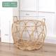 Imitation rattan handmade waterproof round rattan basket handle movable dirty clothes basket storage basket natural style storage basket