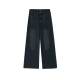 American retro wide-leg jeans for women in spring and autumn large size slightly fat mm high waist loose slim pear-shaped body pants trendy