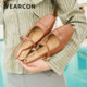 Yierkang French Toe Sandals for Women 2025 New Summer Thick Heel Mary Jane Shoes Retro Hollow High Heel Sandals