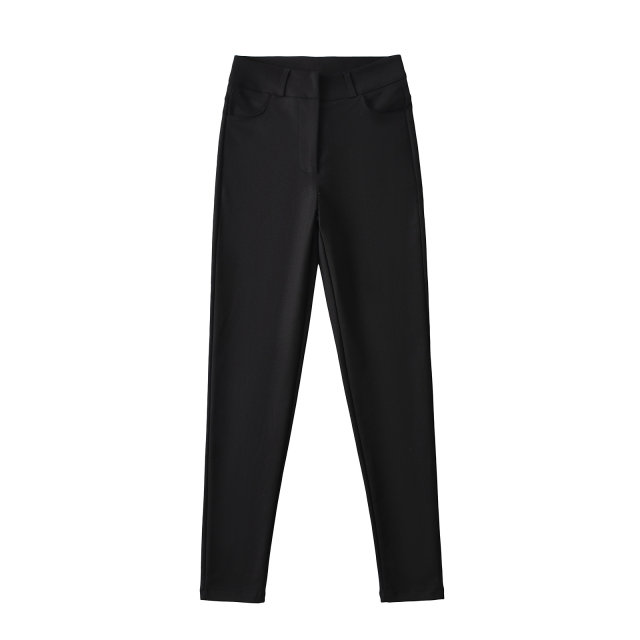 Basic elastic slim trousers, peach hips, high waist, small feet pants, slim tights, legs, nine-point pants