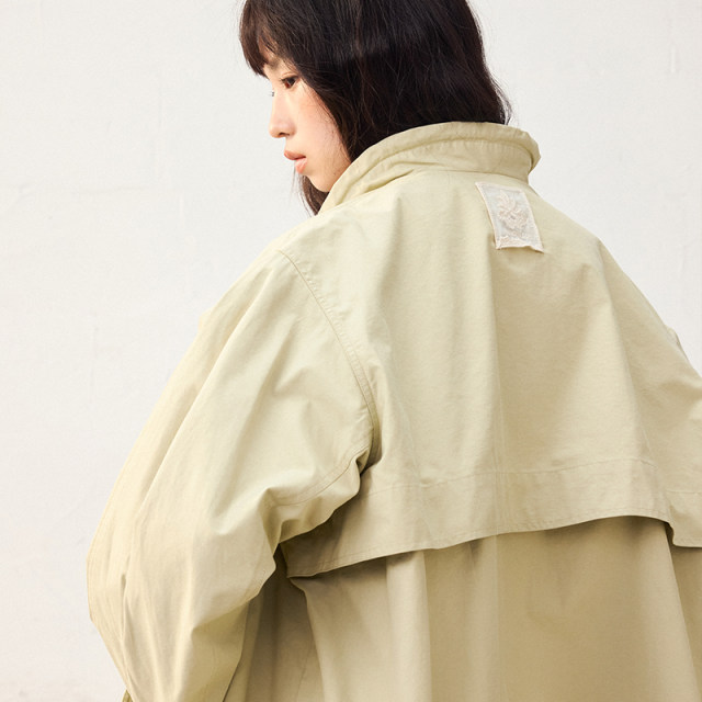 Feiyu 2025 spring new jacket simple casual style stand collar women's first-hand trench coat