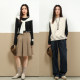 FANLE STUDIOS silk lace wool thin skin-friendly universal small fit striped knitted long-sleeved T-shirt