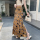 Summer beautiful skirt for women printed chiffon long skirt 2025 new vacation style A-line fish tail hip skirt