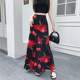 Summer beautiful skirt for women printed chiffon long skirt 2025 new vacation style A-line fish tail hip skirt