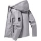 2025 spring and autumn thin jacket men's jacket hooded casual loose short windbreaker men's casual jacket top