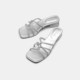 Aokang Women's Shoes 2025 Summer Flip-Flops Crystal Square Heel Rhinestone Square Heels Thick Heel Sandals Delivered in Store