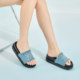 Aokang women's shoes summer new canvas denim open-toed sandals fashionable outdoor thick sole drag