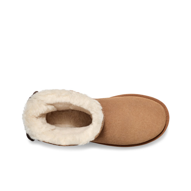 UGG Autumn Women's Casual Comfortable Solid Color Warm Flat-bottom Round Head Bow Short Boots Snow Boots 1153514