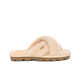 UGG Spring Women's Fashion Comfortable Solid Color Lightweight Cross with Thick Sole Exposed Toe Casual Fur Slippers 1107955