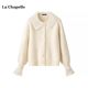 La Chapelle/La Chapelle sweet lace knitted cardigan for women winter new doll collar sweater
