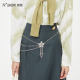 NowShow Langxiang Autumn New Product Skirts are asymmetric high -waisted elegant commuting and versatile mid -length skirt 233068