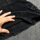European station spring and autumn new skirt pants wild denim mini skirts to prevent light pleated skirts thin women's pants skirt
