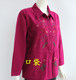 
Middle-aged and elderly mothers wear pure cotton long-sleeved shirt loose large size grandma old man full cotton embroidered shirt cardigan top