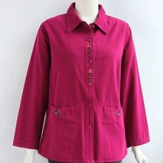 
100% cotton, middle-aged and elderly women's pure cotton long-sleeved shirt, large size mother and grandma autumn clothes, all-cotton plus fat plus larger shirt