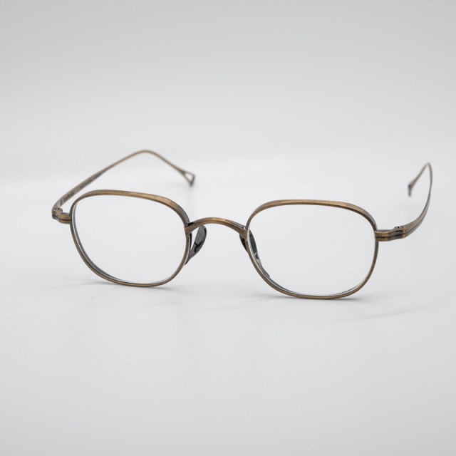 Stubborn glasses Japanese handmade KAME MANNEN thousand-year-old turtle KMN114 retro metal square frame height