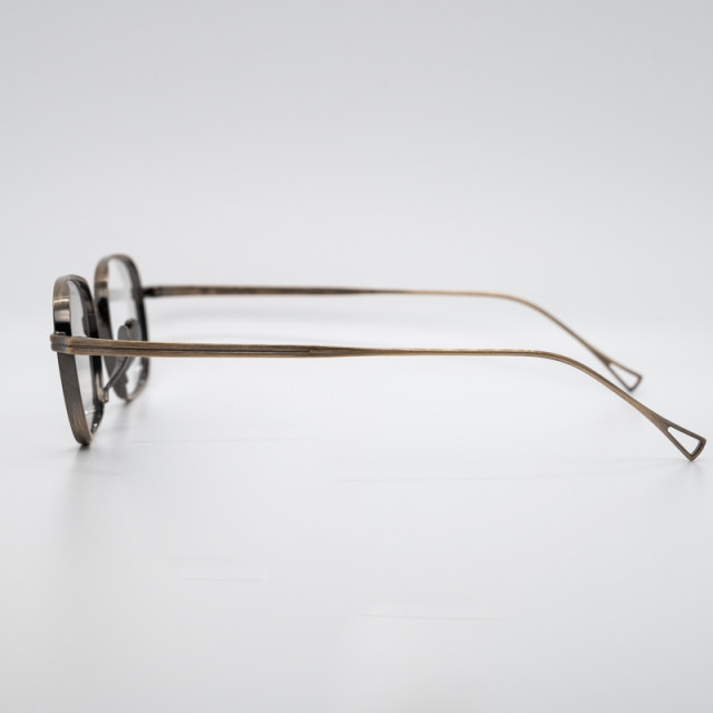 Stubborn glasses Japanese handmade KAME MANNEN thousand-year-old turtle KMN114 retro metal square frame height