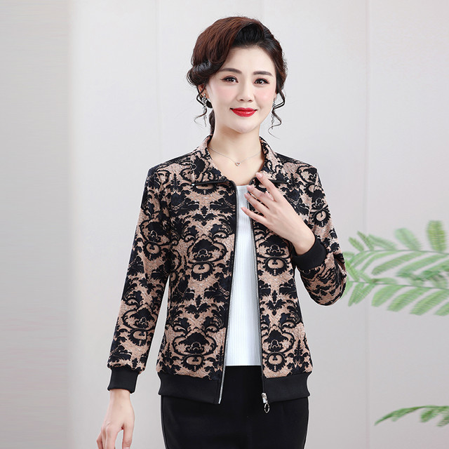 2025 New Mother's Jacket Small Jacket Spring and Summer Sun Protection Baseball Uniform Large Size Loose Middle-aged Women's Versatile Small Shirt