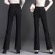 New spring and autumn style slim high waist and slightly flared trousers for women's trousers stretch large size straight bell-bottom trousers professional suit pants