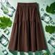 Ice-sensing comfortable skirt for summer thin and versatile large size 2025 new high-waisted slim casual midi skirt