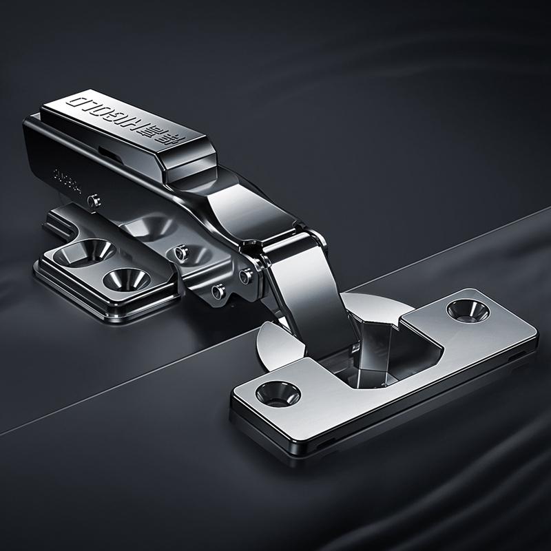 悍高柜门合页铰链橱柜五金折叠配件304不锈钢衣柜阻尼器缓冲折页