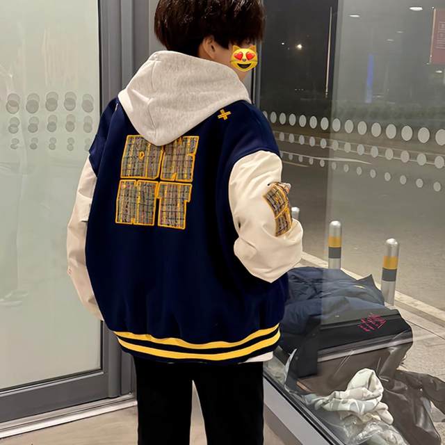 American retro embroidered contrasting baseball uniform jacket men's 2024 new autumn couple niche trendy jacket top
