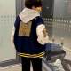 American retro embroidered contrasting baseball uniform jacket men's 2024 new autumn couple niche trendy jacket top
