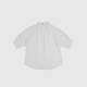 'Clear Mambo' French decorative white polka dot short-sleeved shirt
