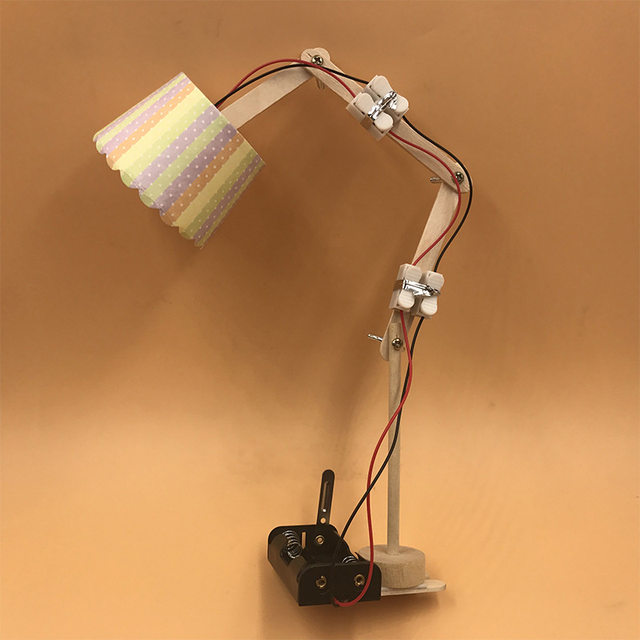 Folding LED small desk lamp creative invention student homework handmade general technical examination materials teaching aids