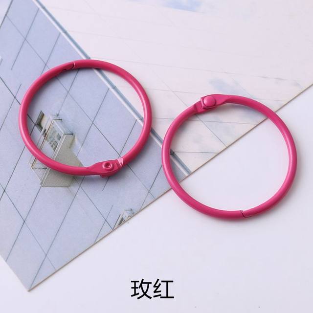 diy keychain car hanging connection ring 45mm open ring metal painted color flat ring bell pendant accessories