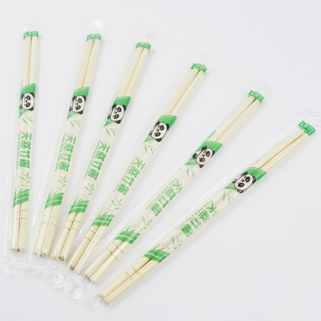 Disposable chopsticks restaurant special bamboo chopsticks takeaway fast food, sanitary dishes, cheap and convenient home tableware round fast