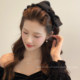 Black bow headband for women high skull 2025 new daily wear hairband face wash headband pressed hairpin headwear