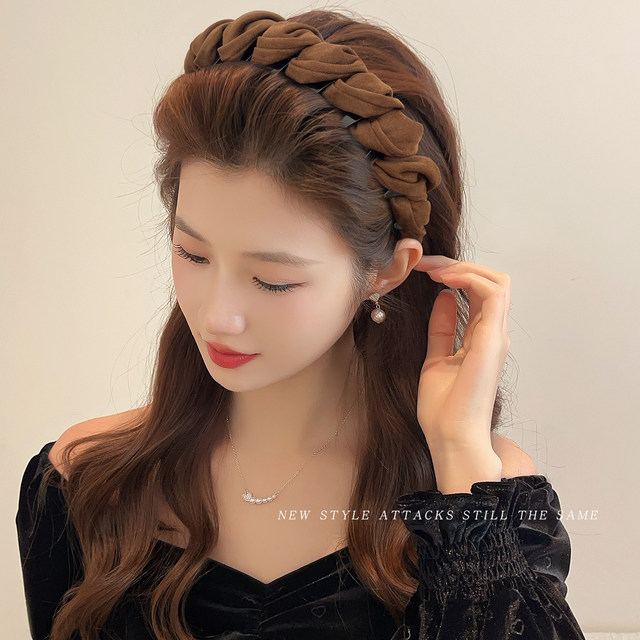High cranium headband for women, autumn and winter 2025 new style, daily wear, special headband for face wash, pressed hairpin, hair bundle headgear