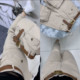New high-waist khaki denim harem pants for spring 2025, women's loose age-reducing retro slimming nine-point pants trendy
