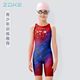 ZOKE Zhouke's new children's swimsuit and trunks professional competition training boys and girls triangle and five-point long training
