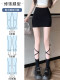 Black yoga skirt and skirt pants for women in summer large size high waist side slit A-line slim hip-pack skirt sports skirt