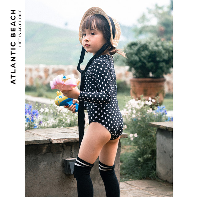 atlanticbeach children's swimsuit girls summer sun protection new style princess boys parent-child swimming trousers