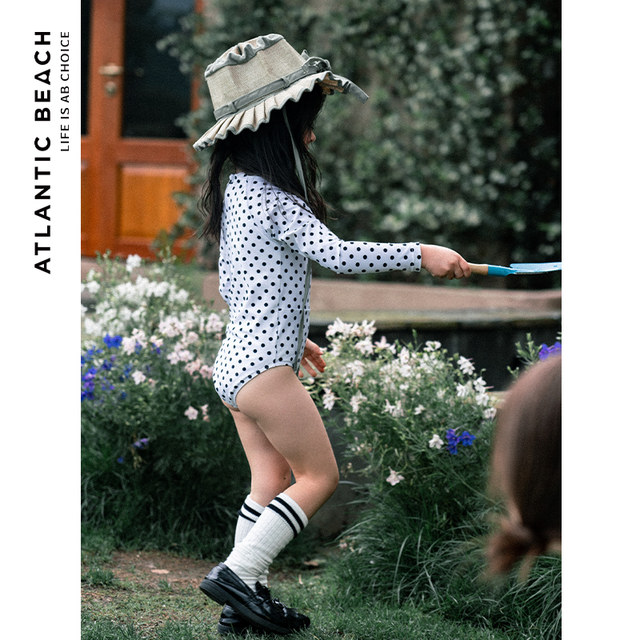 atlanticbeach children's swimsuit girls summer sun protection new style princess boys parent-child swimming trousers