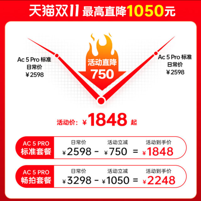 DJI Action5 pro/4 sports camera outdoor riding skiing diving 4K HD