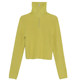 MOVEUP 2022 Autumn New Style High Collar Zipper Designer Short Sweater for Women